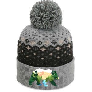 Outdoor Mountains Nature Animal Forest Trees Brown Bear Gift The Baniff Cuffed Pom Beanie