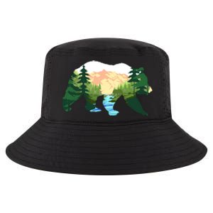 Outdoor Mountains Nature Animal Forest Trees Brown Bear Gift Cool Comfort Performance Bucket Hat