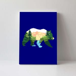 Outdoor Mountains Nature Animal Forest Trees Brown Bear Gift Canvas