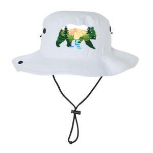 Outdoor Mountains Nature Animal Forest Trees Brown Bear Gift Legacy Cool Fit Booney Bucket Hat