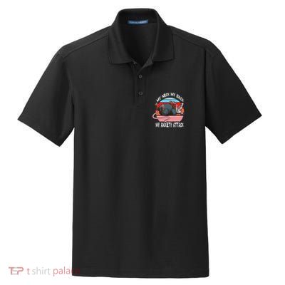 Opossum My Neck My Back My Anxiety Attack Retro Vintage Dry Zone Grid Polo