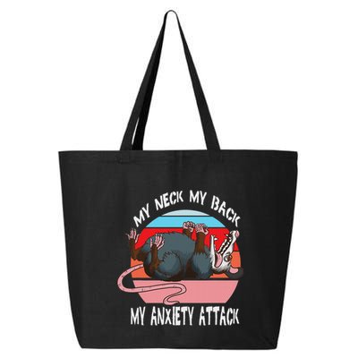 Opossum My Neck My Back My Anxiety Attack Retro Vintage 25L Jumbo Tote