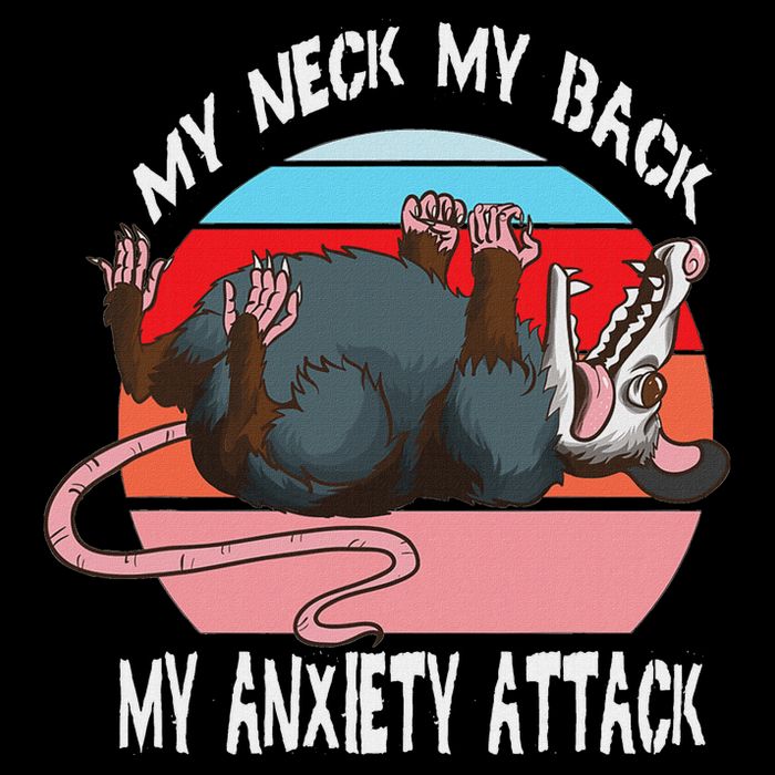 Opossum My Neck My Back My Anxiety Attack Retro Vintage Tank Top