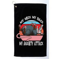 Opossum My Neck My Back My Anxiety Attack Retro Vintage Golf Towel