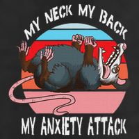 Opossum My Neck My Back My Anxiety Attack Retro Vintage Golf Towel
