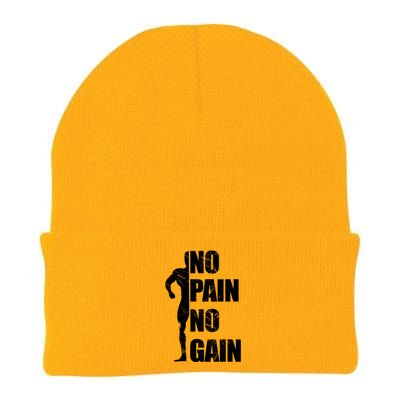 Original Motivation No Pain No Gain Gym Funny Gift Meaningful Gift Knit Cap Winter Beanie