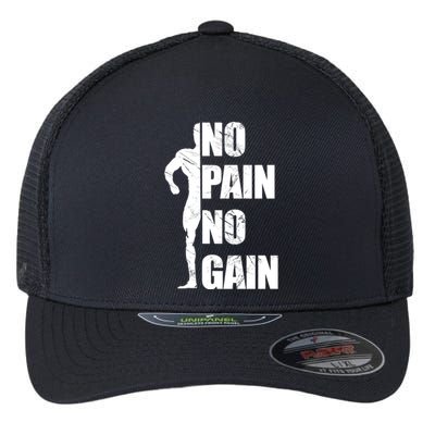 Original Motivation No Pain No Gain Gym Funny Gift Meaningful Gift Flexfit Unipanel Trucker Cap