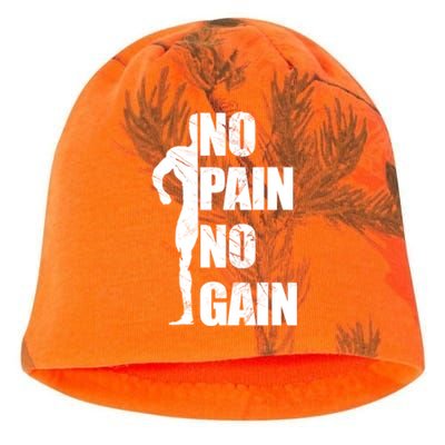 Original Motivation No Pain No Gain Gym Funny Gift Meaningful Gift Kati - Camo Knit Beanie