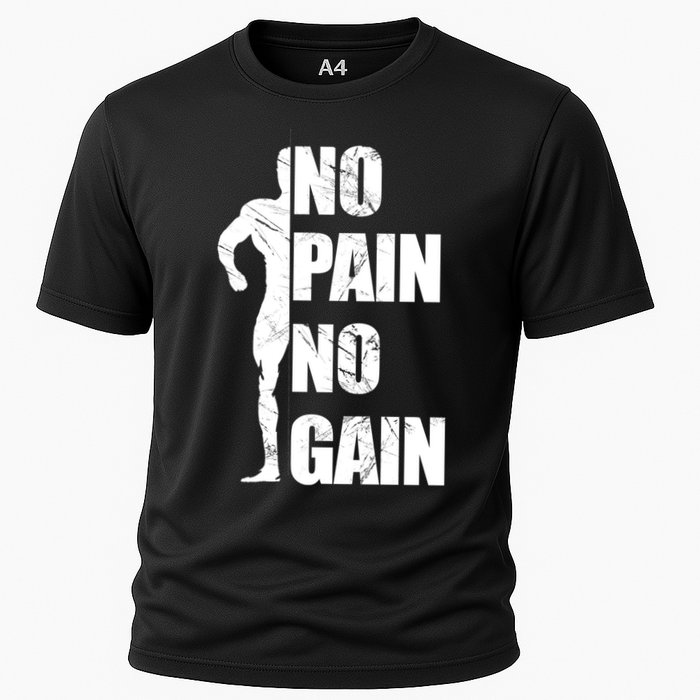 Original Motivation No Pain No Gain Gym Gift Cooling Performance Crew T-Shirt