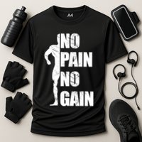 Original Motivation No Pain No Gain Gym Gift Cooling Performance Crew T-Shirt