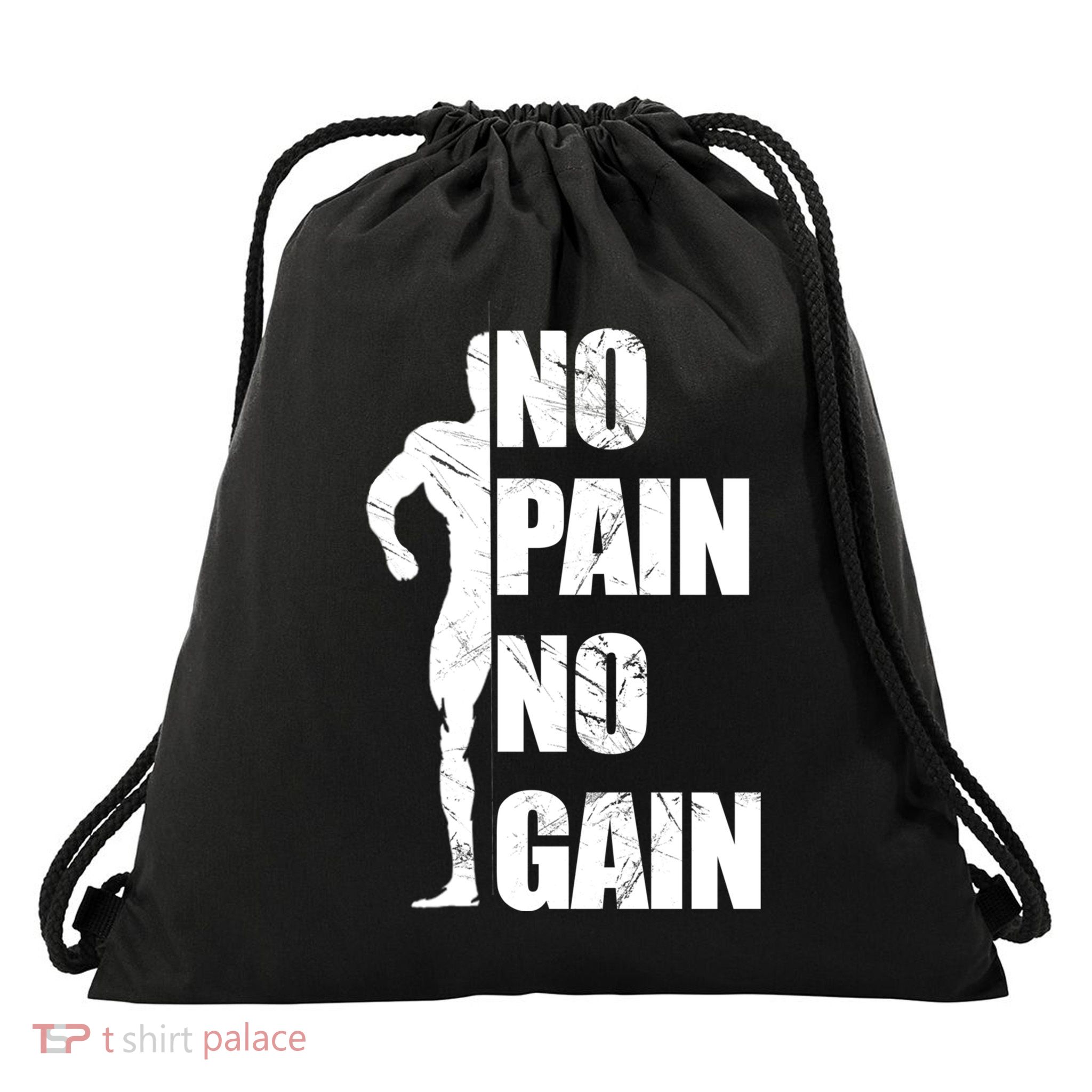 Original Motivation No Pain No Gain Gym Gift Drawstring Bag