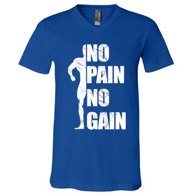Original Motivation No Pain No Gain Gym Gift V-Neck T-Shirt