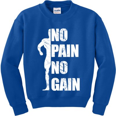 Original Motivation No Pain No Gain Gym Gift Kids Sweatshirt