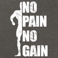 Original Motivation No Pain No Gain Gym Gift Cotton Canvas Backpack