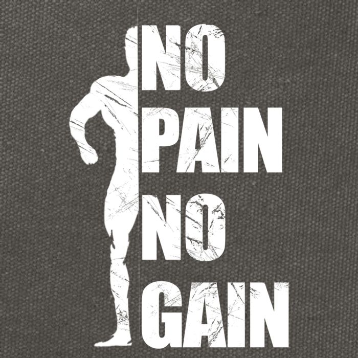 Original Motivation No Pain No Gain Gym Gift Cotton Canvas Backpack