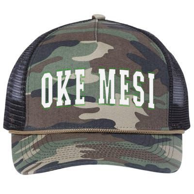 Oke Mesi Nigeria Nigerian Vacation Souvenirs Oke Mesi Retro Rope Trucker Hat Cap