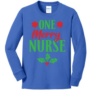 One Merry Nurse Work Hospital Nursing Christmas Meaningful Gift Kids Long Sleeve Shirt