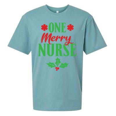 One Merry Nurse Work Hospital Nursing Christmas Meaningful Gift Sueded Cloud Jersey T-Shirt