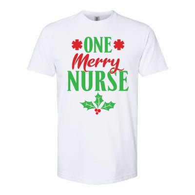 One Merry Nurse Work Hospital Nursing Christmas Meaningful Gift Softstyle® CVC T-Shirt