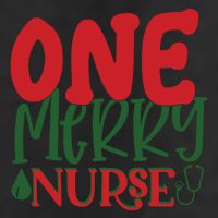 One Merry Nurse Christmas Holiday 7 Panel Mesh Trucker Snapback Hat