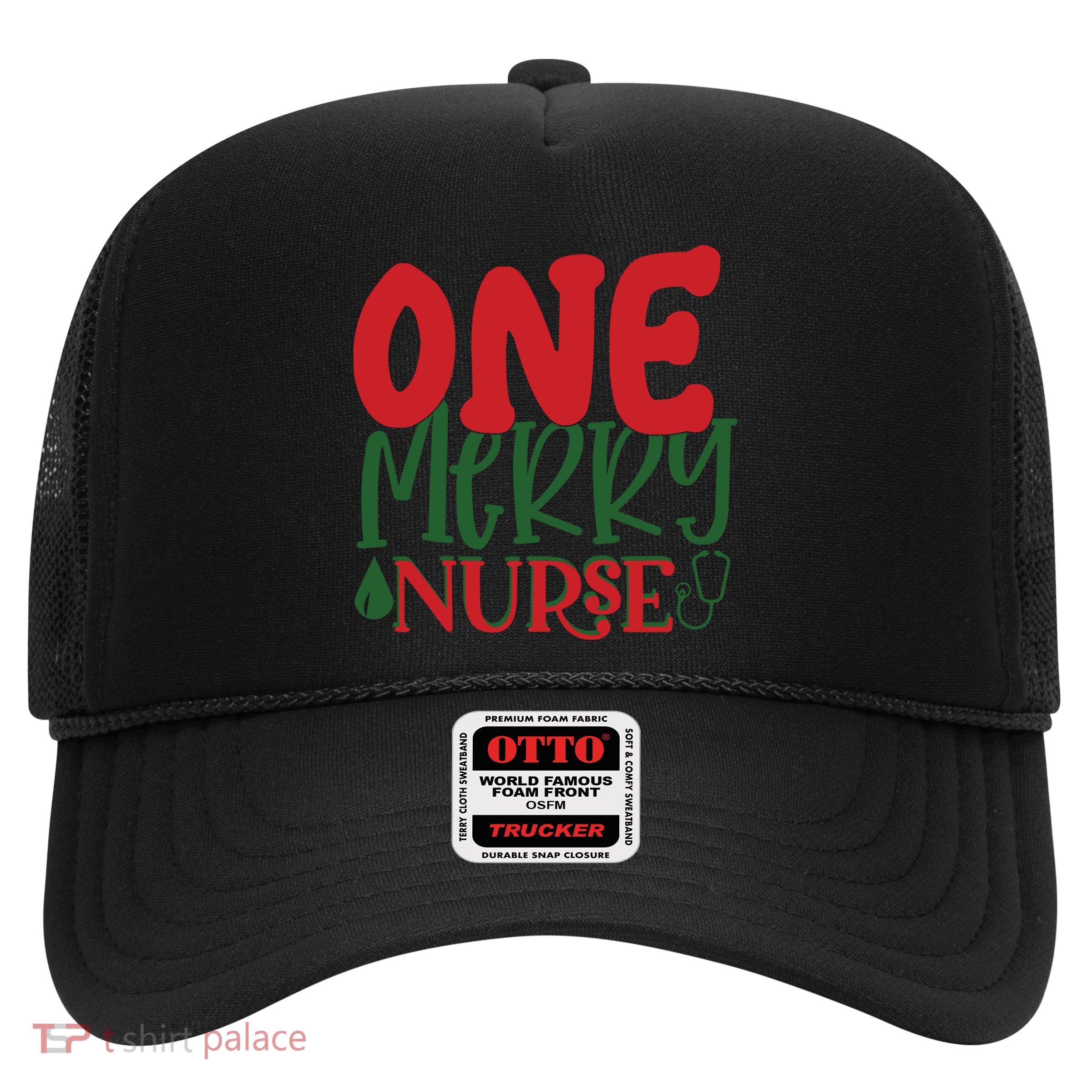 One Merry Nurse Christmas Holiday Trucker Hat
