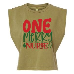 One Merry Nurse Christmas Holiday Garment-Dyed Women's Muscle Tee