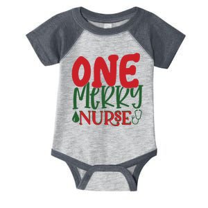 One Merry Nurse Christmas Holiday Infant Baby Jersey Bodysuit