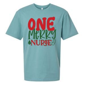 One Merry Nurse Christmas Holiday Sueded Cloud Jersey T-Shirt