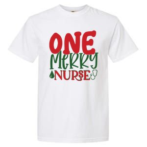 One Merry Nurse Christmas Holiday Garment-Dyed Heavyweight T-Shirt