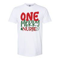 One Merry Nurse Christmas Holiday Softstyle CVC T-Shirt