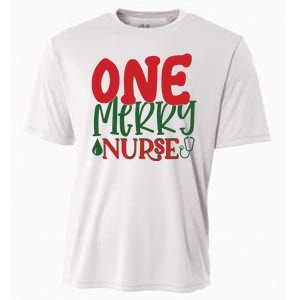 One Merry Nurse Christmas Holiday Cooling Performance Crew T-Shirt