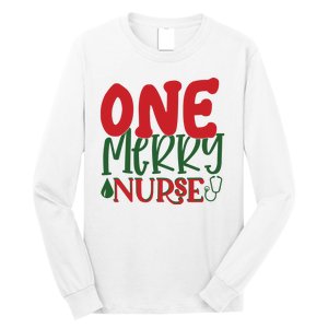 One Merry Nurse Christmas Holiday Long Sleeve Shirt