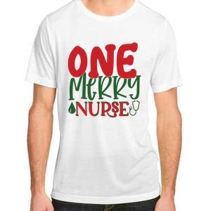 One Merry Nurse Christmas Holiday Adult ChromaSoft Performance T-Shirt