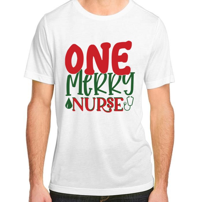 One Merry Nurse Christmas Holiday Adult ChromaSoft Performance T-Shirt