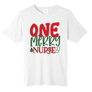 One Merry Nurse Christmas Holiday Tall Fusion ChromaSoft Performance T-Shirt