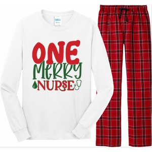 One Merry Nurse Christmas Holiday Long Sleeve Pajama Set