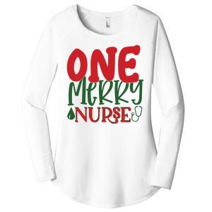 One Merry Nurse Christmas Holiday Women's Perfect Tri Tunic Long Sleeve Shirt