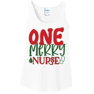 One Merry Nurse Christmas Holiday Ladies Essential Tank