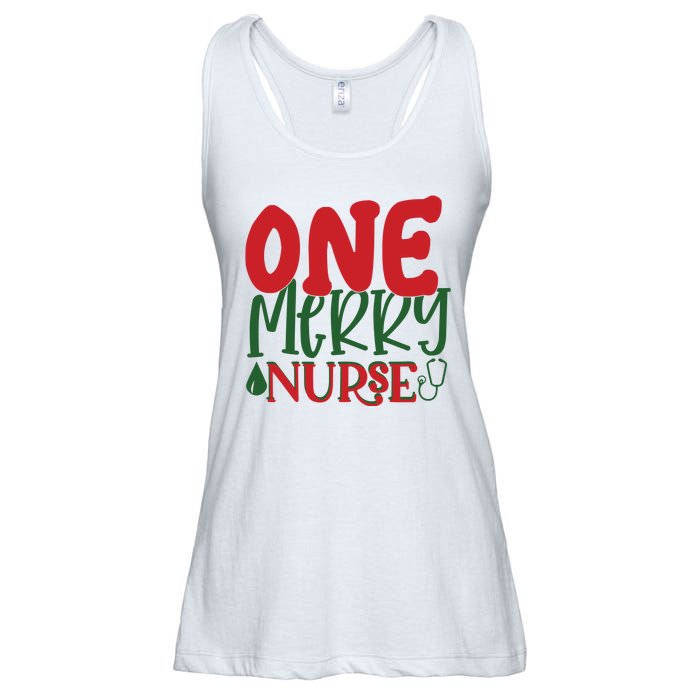 One Merry Nurse Christmas Holiday Ladies Essential Flowy Tank