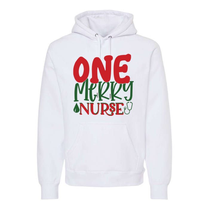 One Merry Nurse Christmas Holiday Premium Hoodie