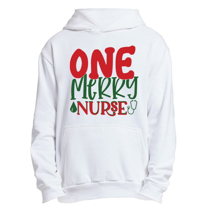 One Merry Nurse Christmas Holiday Urban Pullover Hoodie