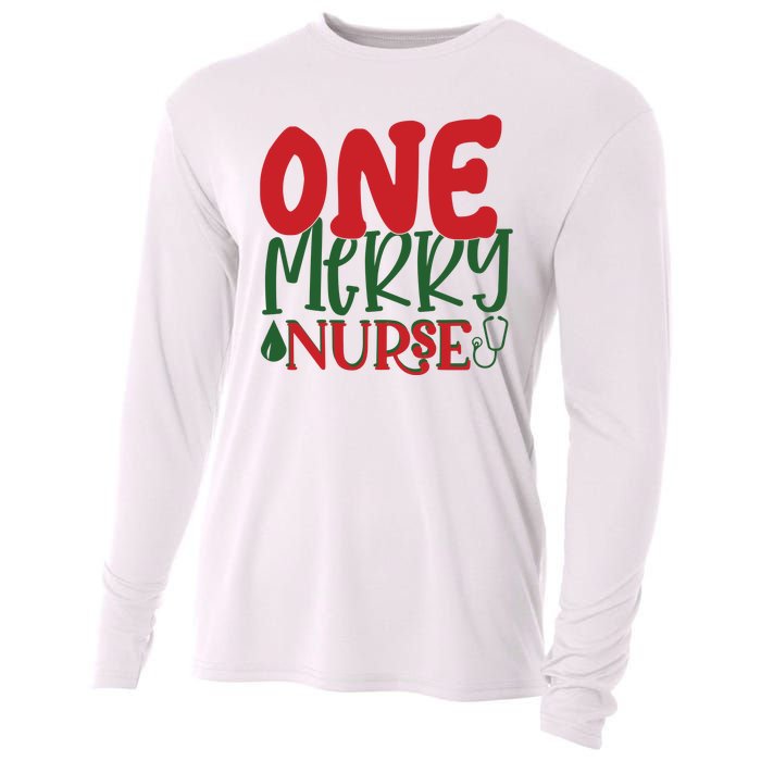 One Merry Nurse Christmas Holiday Cooling Performance Long Sleeve Crew