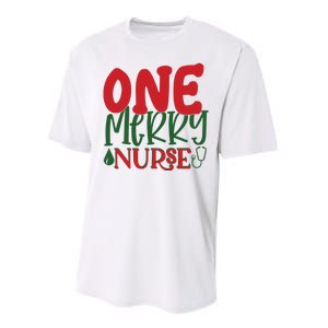 One Merry Nurse Christmas Holiday Performance Sprint T-Shirt