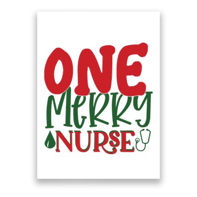 One Merry Nurse Christmas Holiday Poster
