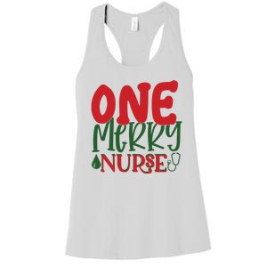 One Merry Nurse Christmas Holiday Women's Racerback Tank