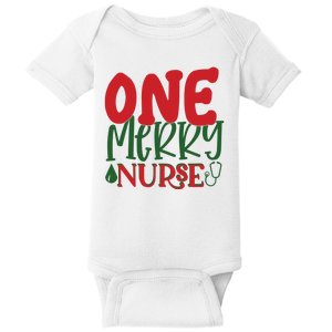 One Merry Nurse Christmas Holiday Baby Bodysuit