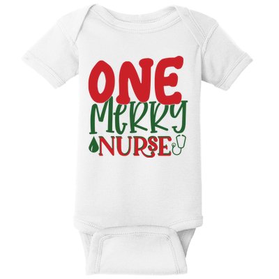 One Merry Nurse Christmas Holiday Baby Bodysuit