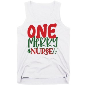 One Merry Nurse Christmas Holiday Tank Top