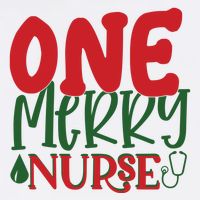 One Merry Nurse Christmas Holiday Womens T-Shirt