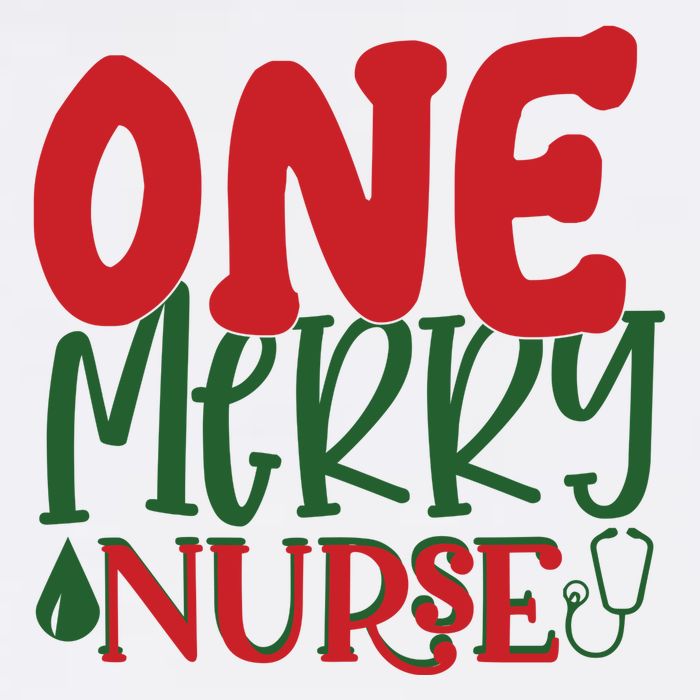One Merry Nurse Christmas Holiday Womens T-Shirt